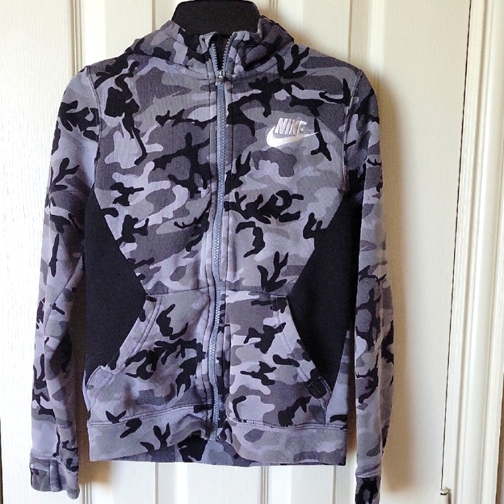 Nike Camo Hoodie in Black and Gray